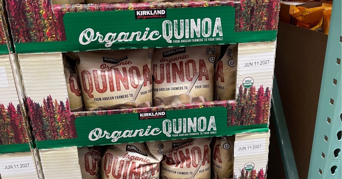 organic quinoa in pack