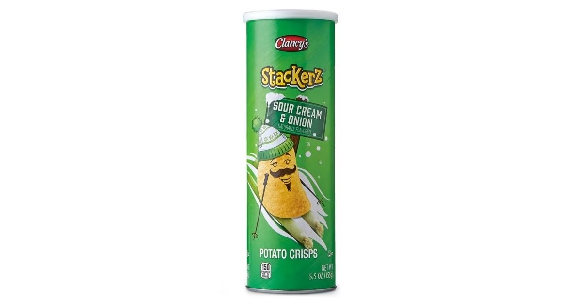 sour cream and onion stackerz potato crisps