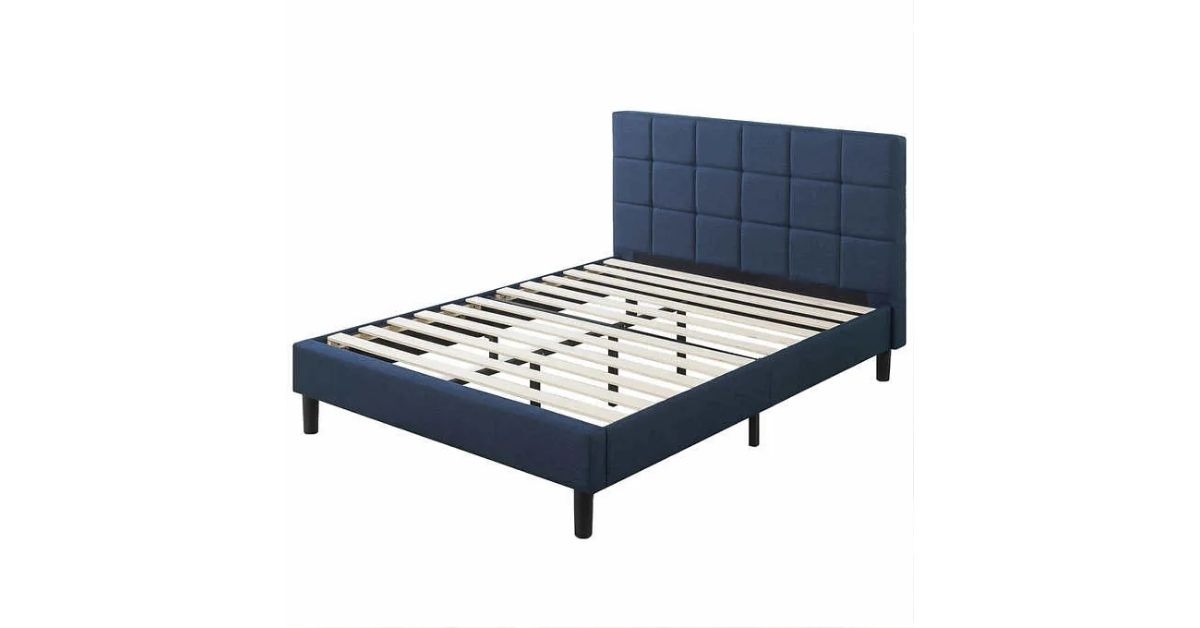 Blackstone by Zinus Upholstered Square Stitched Platform Bed