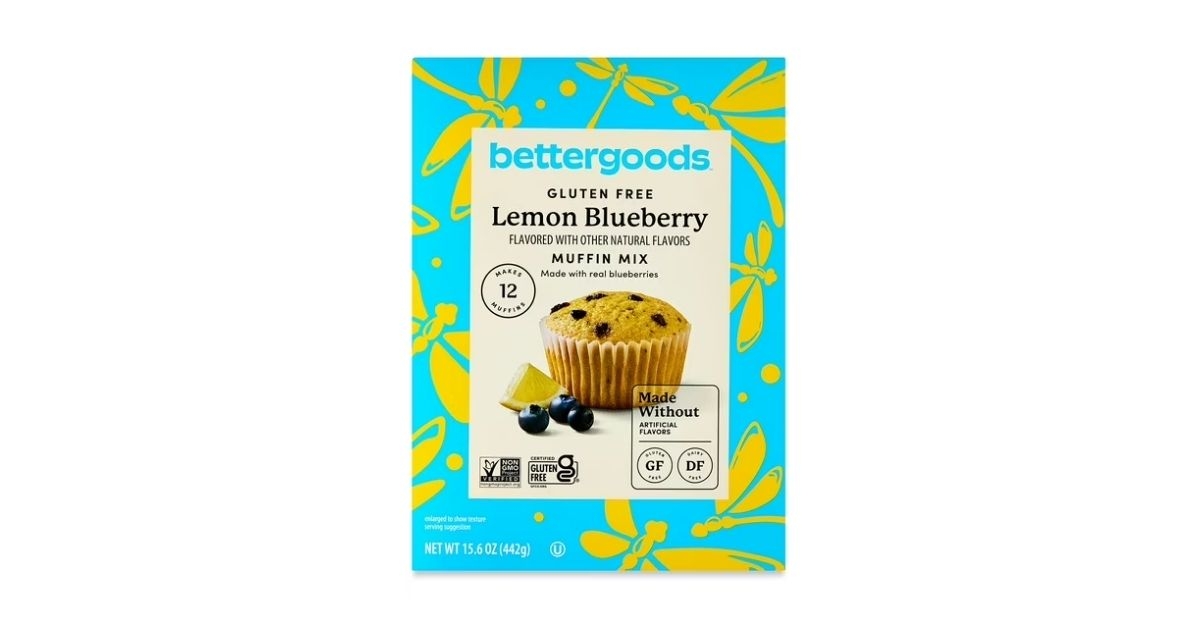 bettergoods gluten free lemon blueberry muffin mix