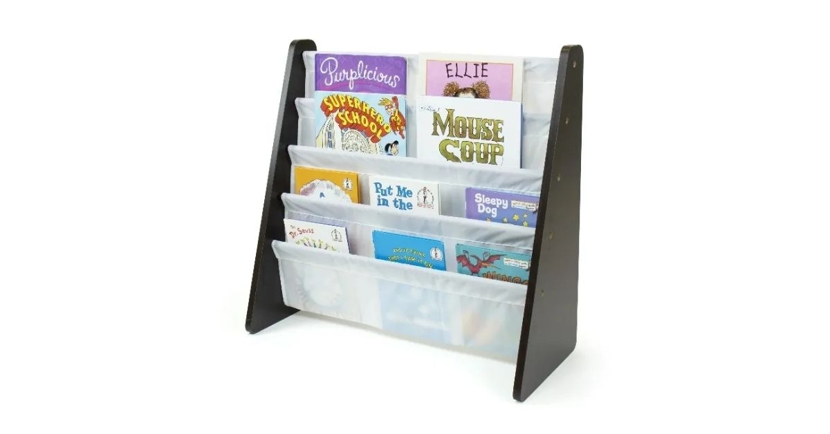 Humble Crew Kids Espresso Bookshelf 4 Tier Book Storage