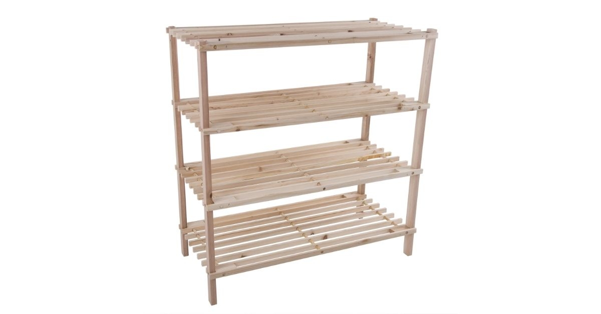 Lavish Home 4-Tier Shoe Storage Organizer Rack