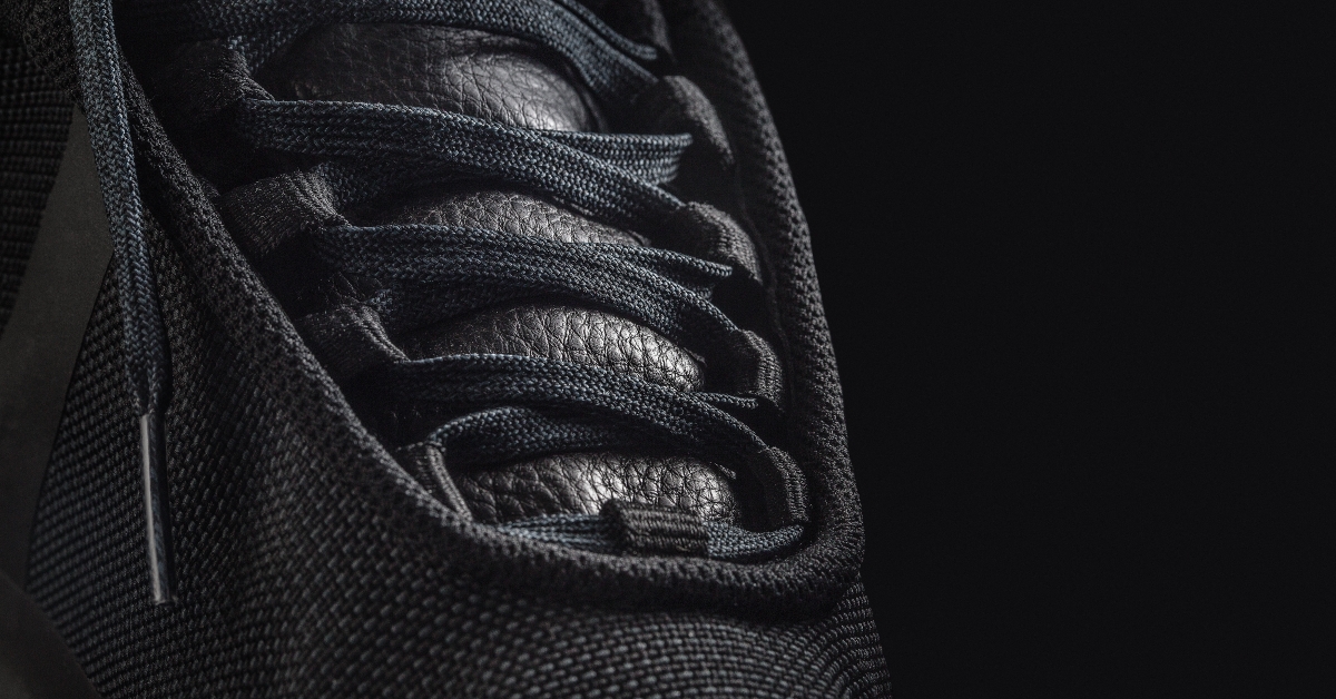 Black sneaker shoe