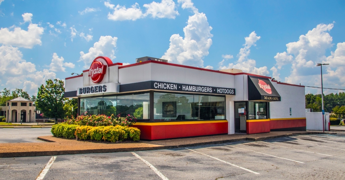 krystal burgers building exterior 