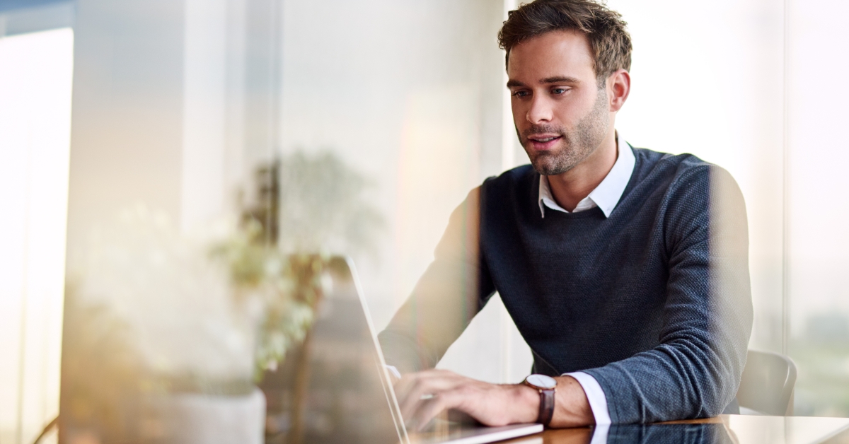 businessman using a laptop