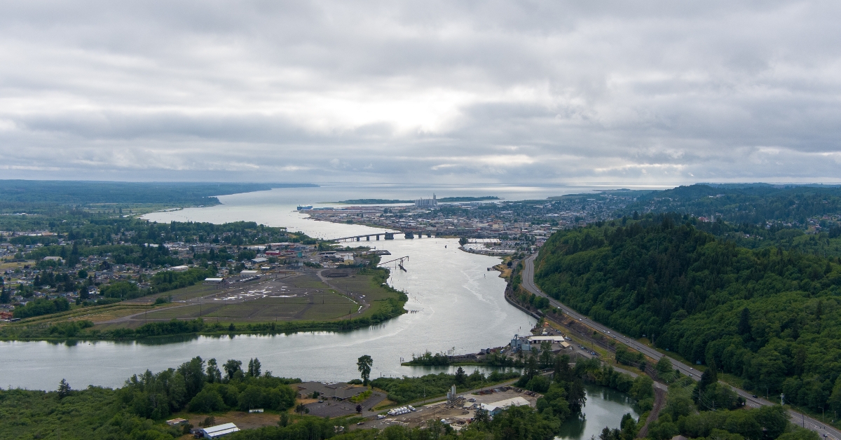 aberdeen washington aerial view