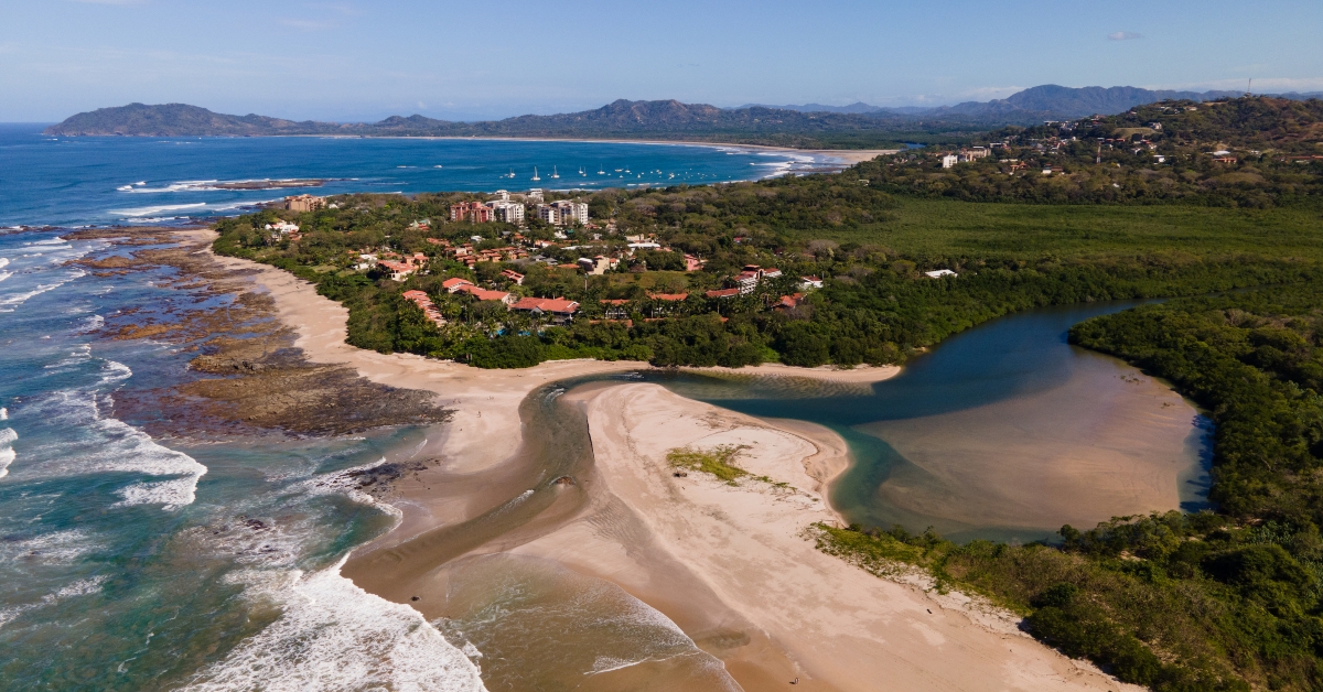 Drone view of the Langosta beach