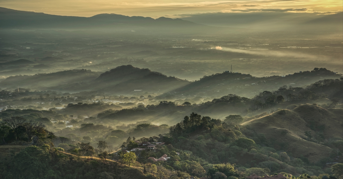 Sunrise over Atenas, Costa Rica