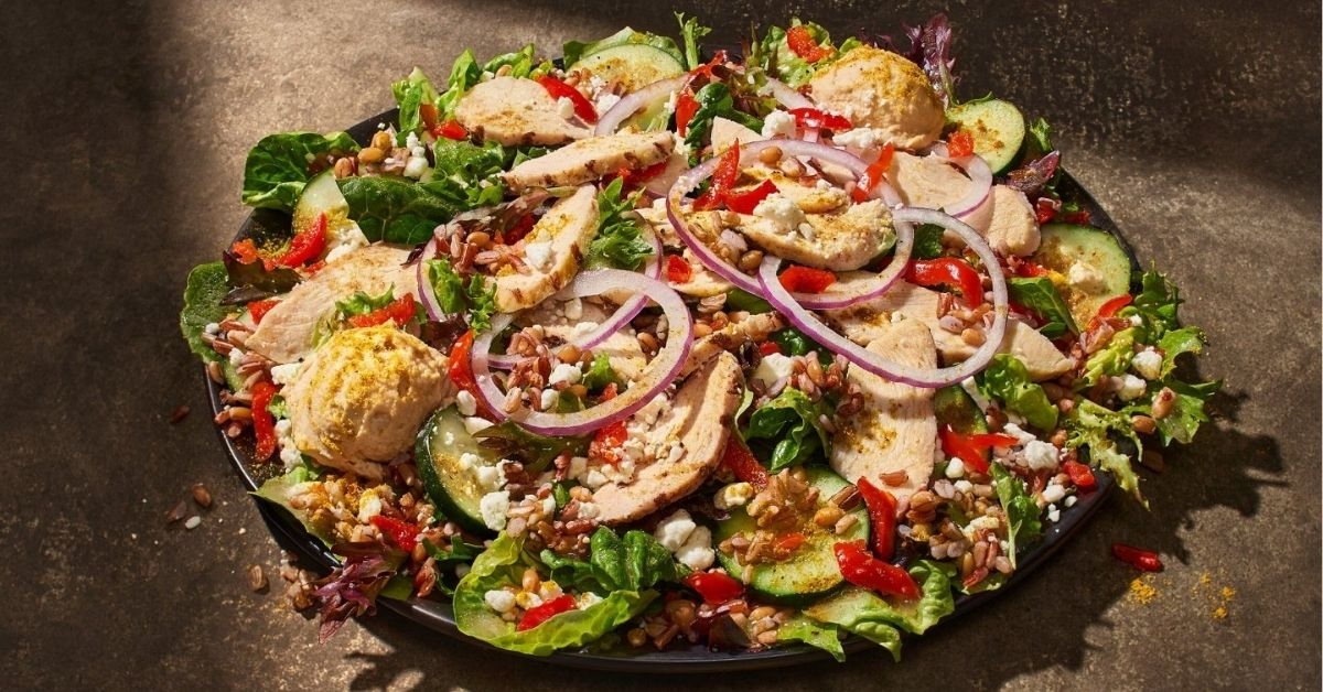 chicken greens with grains