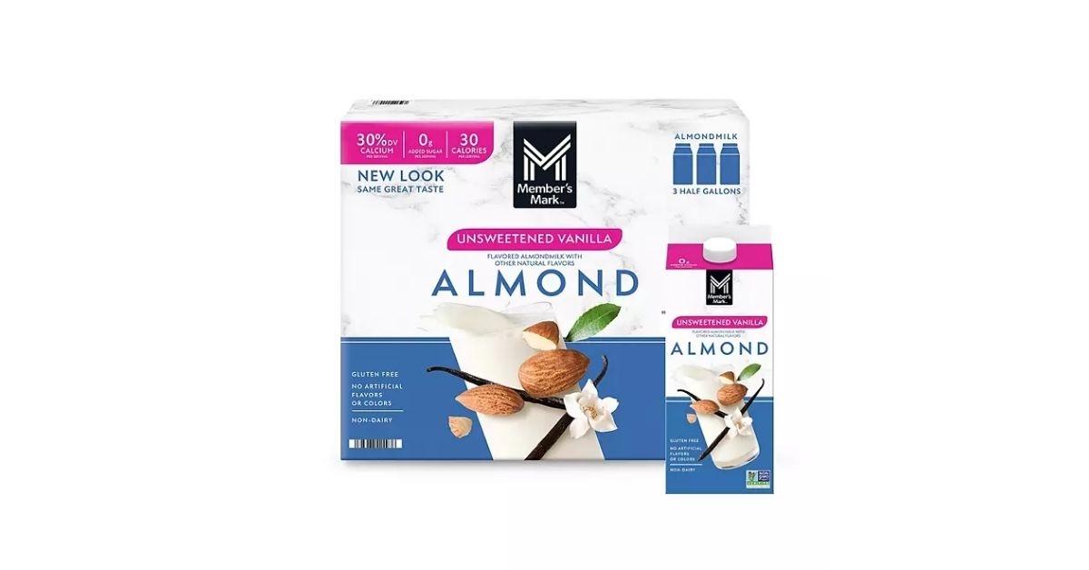 members mark unsweetened vanilla almond milk