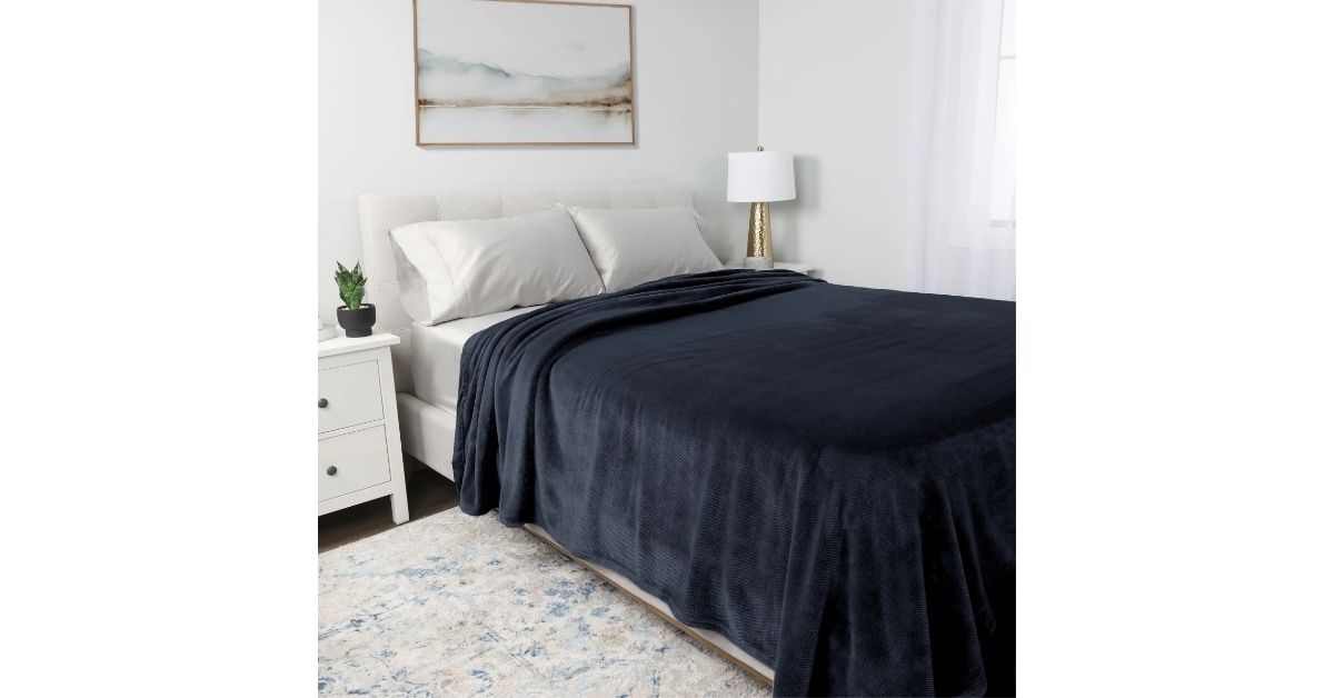 plush blanket on the bed