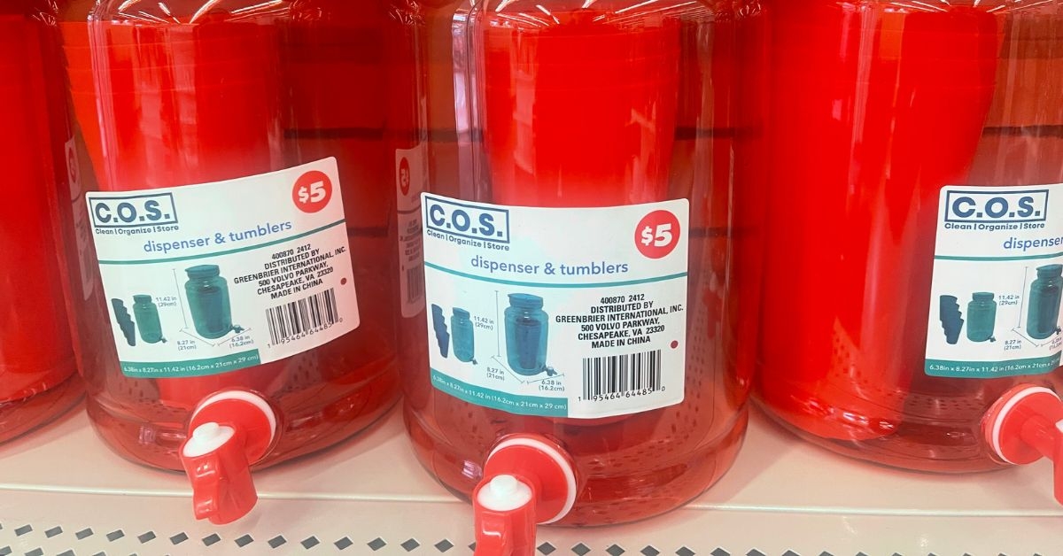 cos dispenser and tumblers