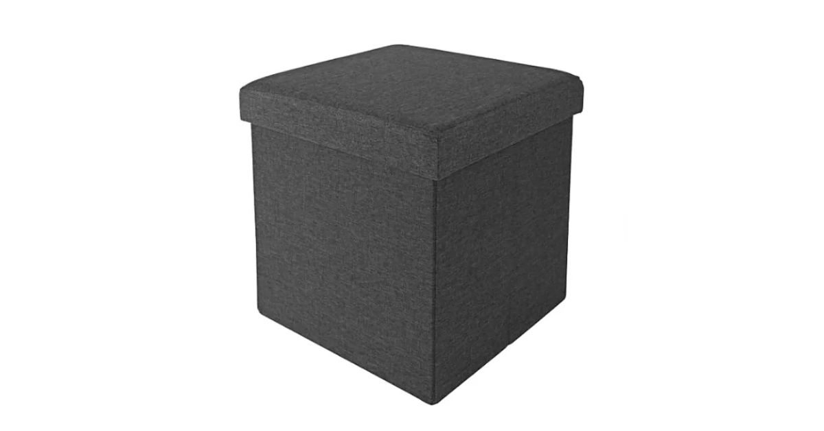 Seville Classics Foldable Storage Cube/Ottoman