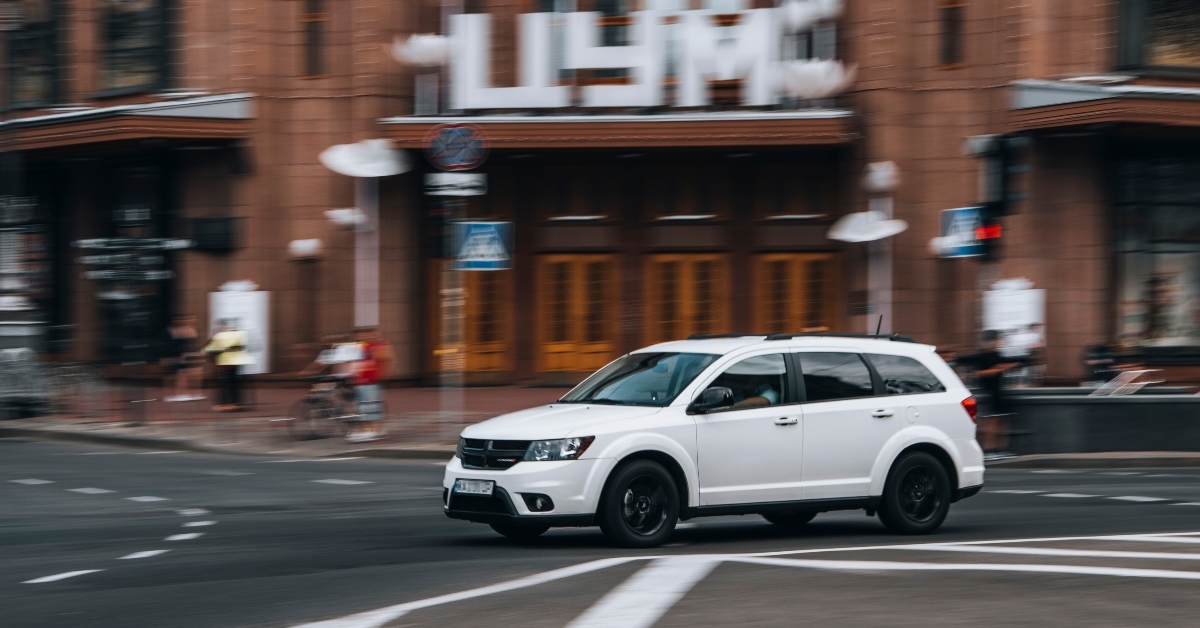 white dodge journey car