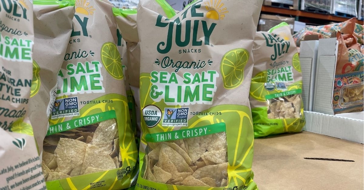 late july organic sea salt and lime tortilla chips