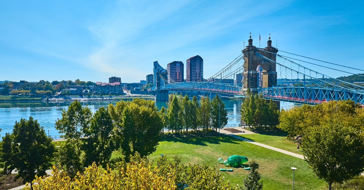 Covington Skyline Over Ohio River