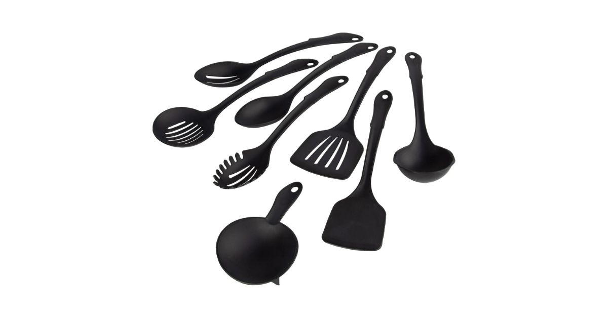 mainstays 8 piece nylon kitchen utensil set