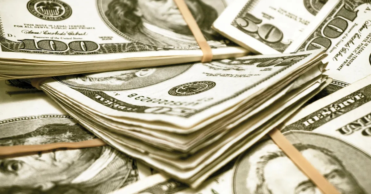 bundles of dollar bill