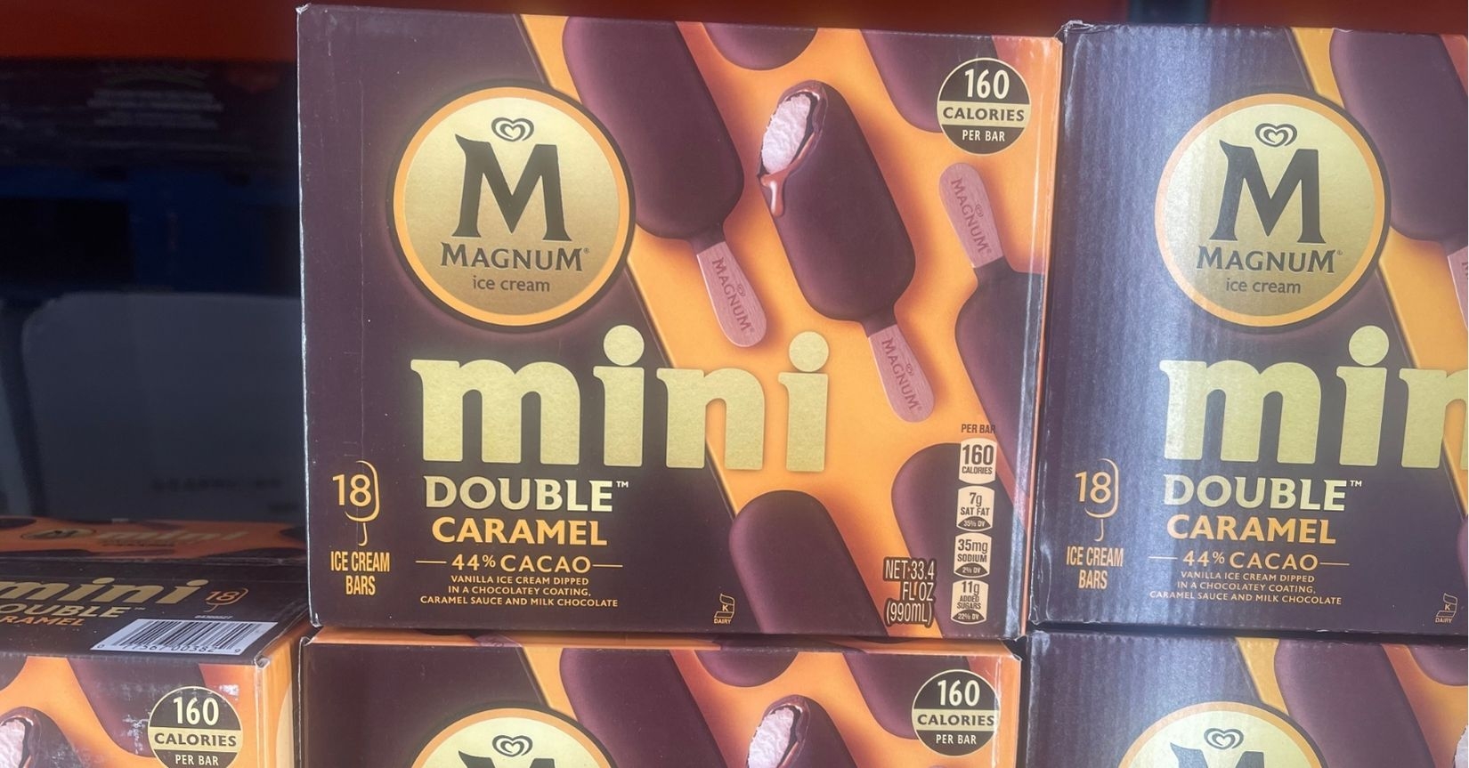 magnum mini double caramel ice cream bars