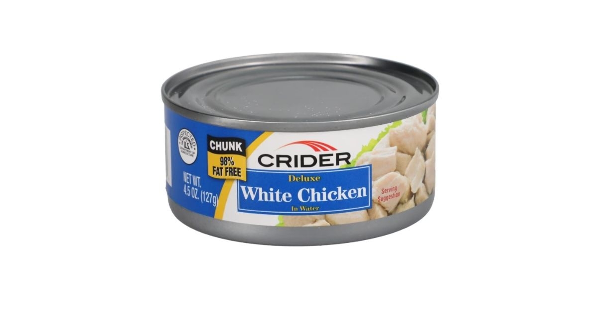 crider deluxe canned white chicken in water