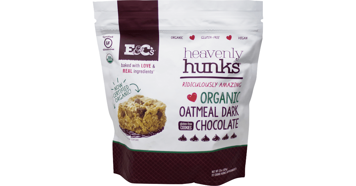 Heavenly Hunks, Organic Oatmeal Dark Chocolate
