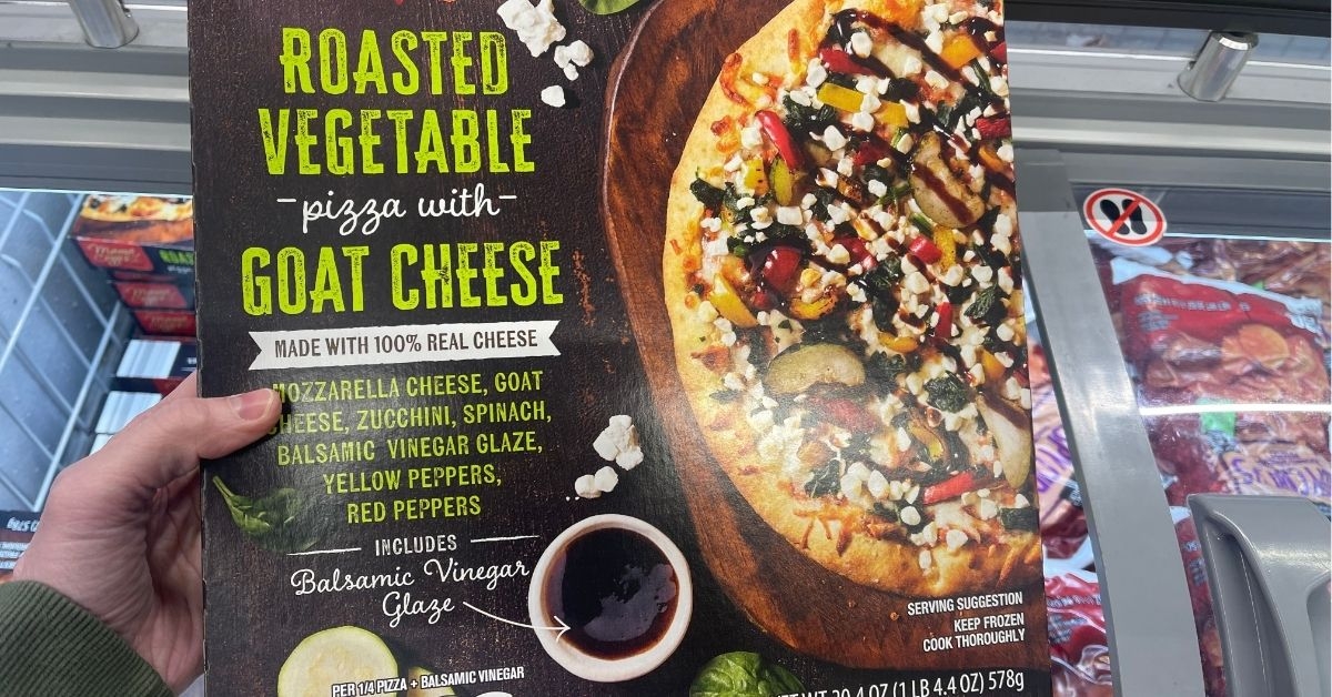 mama cozzis roasted vegetable pizza with goat cheese