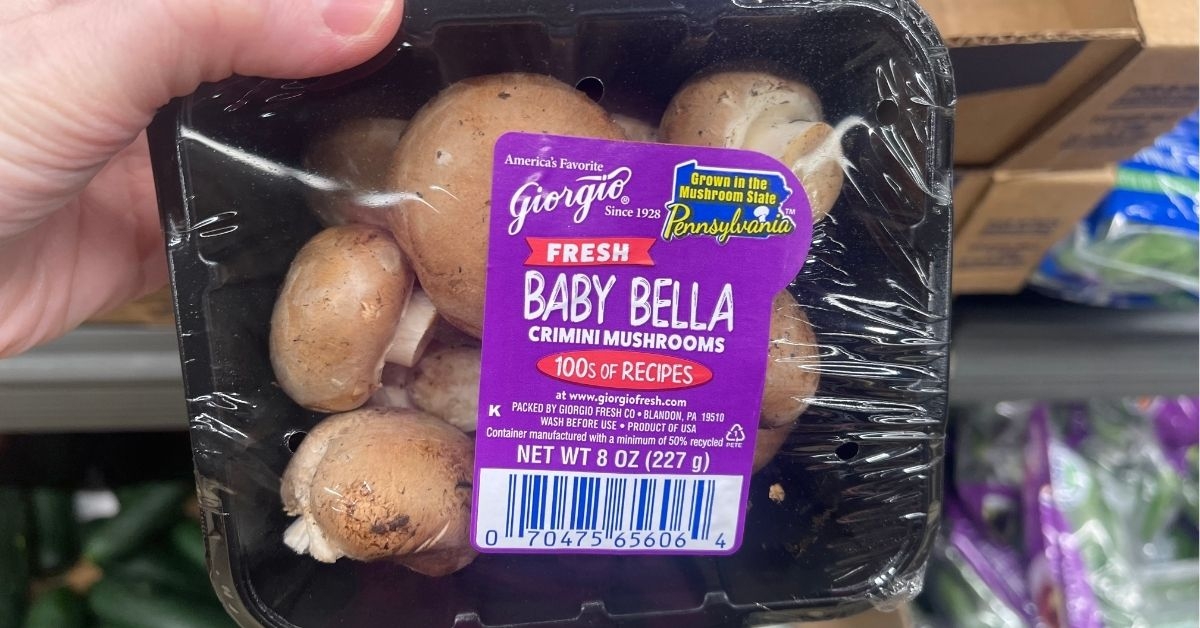 a pack of crimini mushrooms