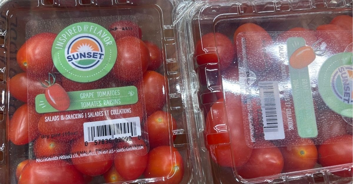 grape tomatoes in pack