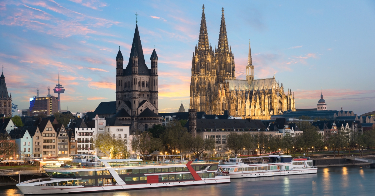 cologne over the rhine river