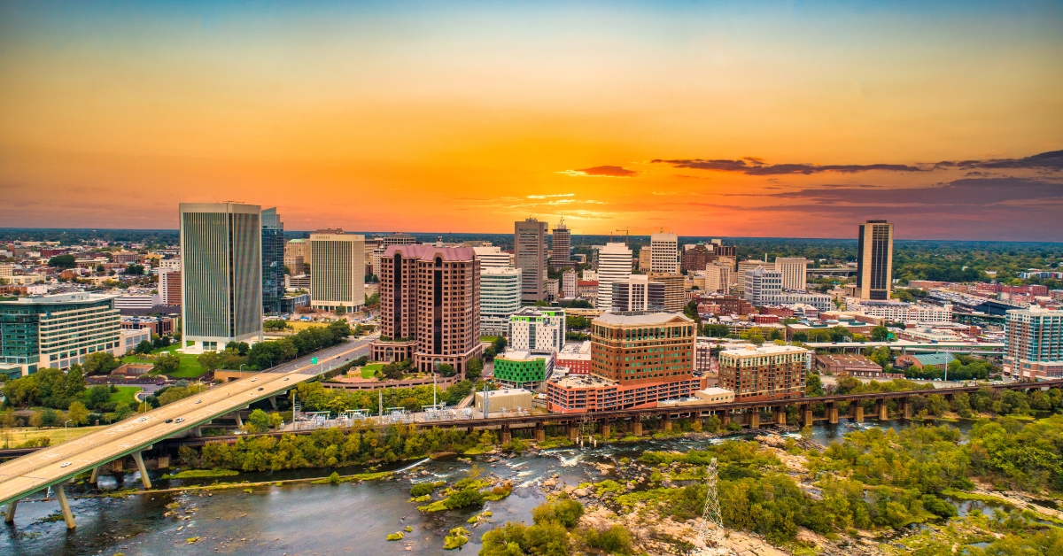 richmond virginia usa downtown skyline