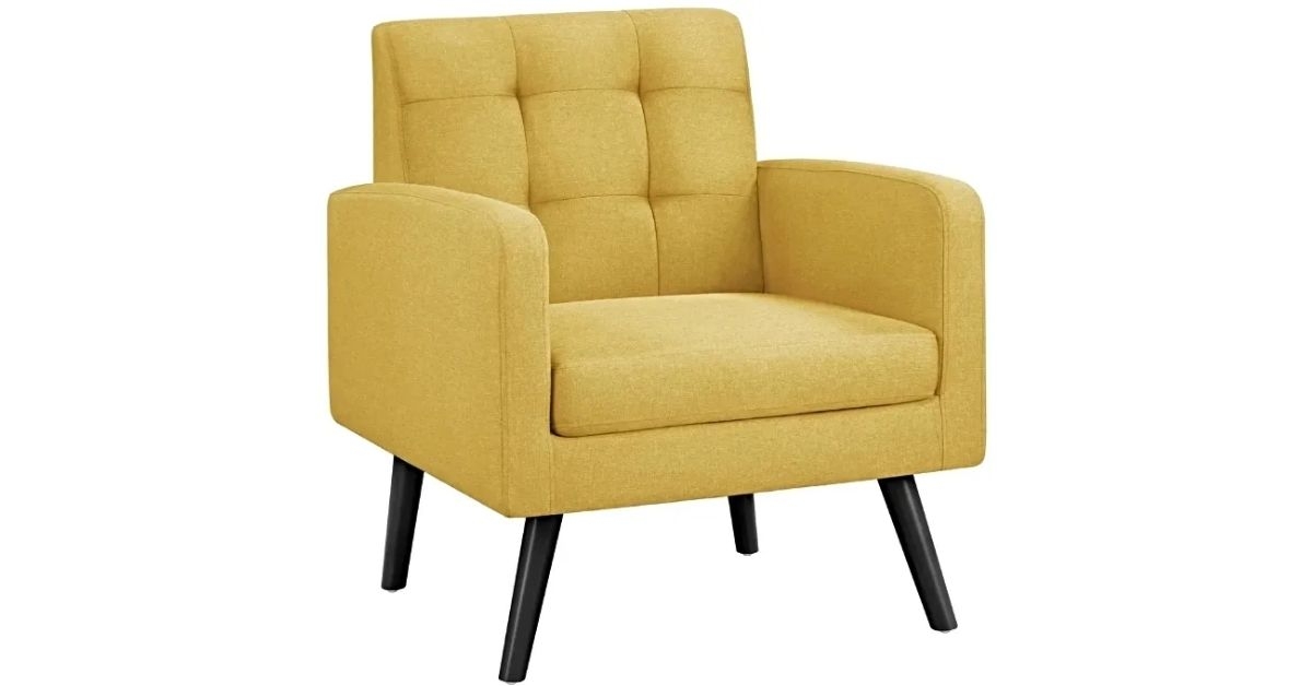 Alden Design Modern Tufted Accent Arm Chair