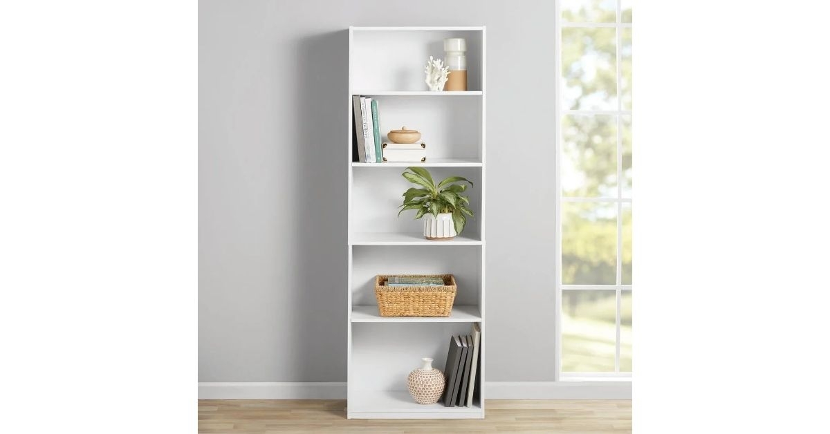 Mainstays 5-Shelf Bookcase
