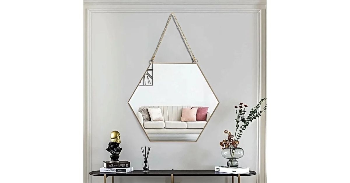 Miumaeov Hexagon Gold Mirror