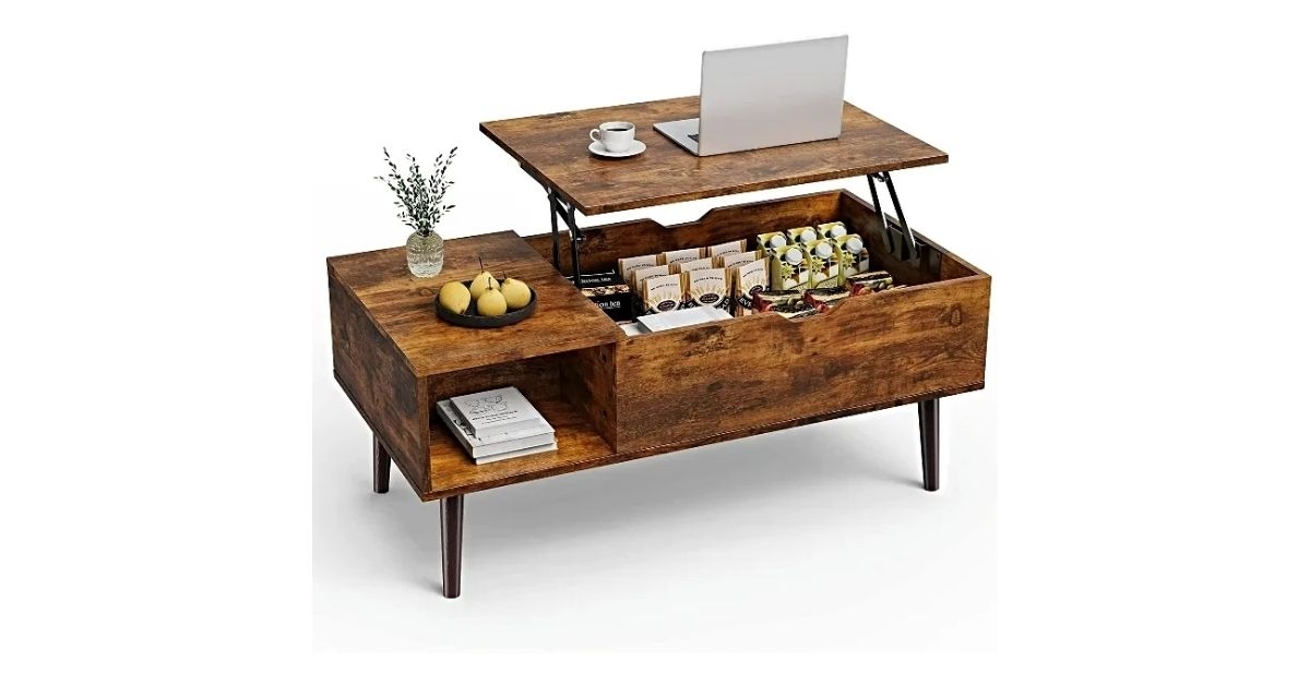 Yangming Adjustable Height Wooden Coffee Table