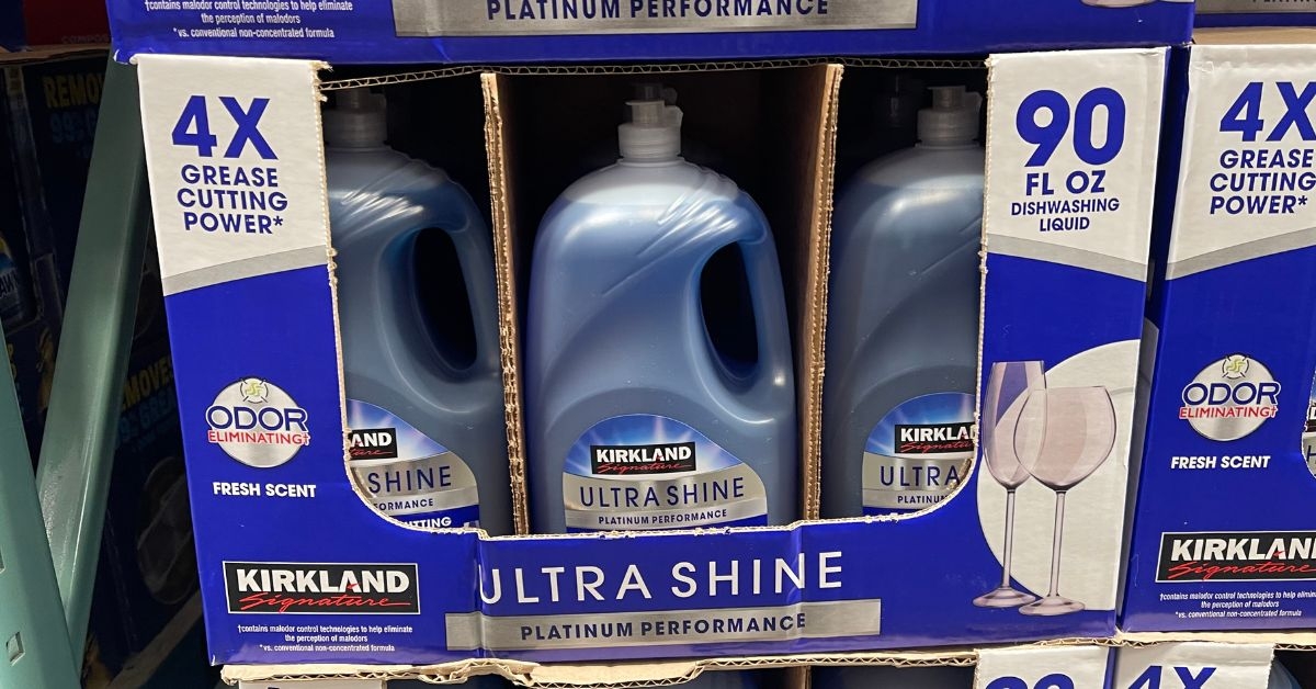 platinum dish soap on display