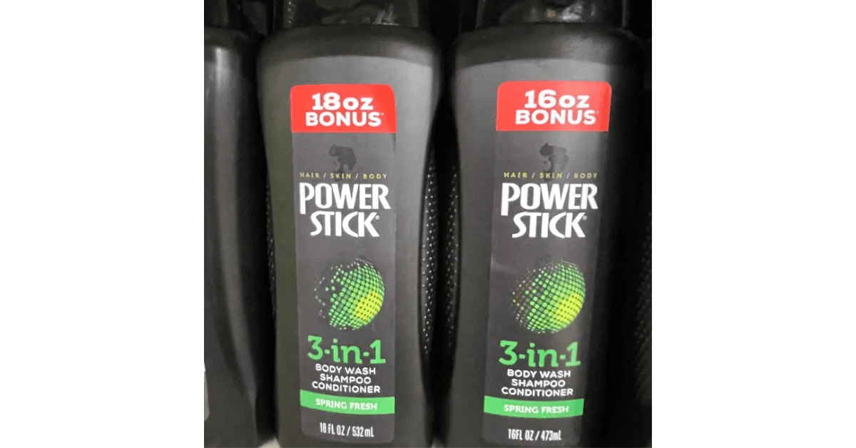 Power Stick 3-in-1 Body Wash, Shampoo, Conditioner