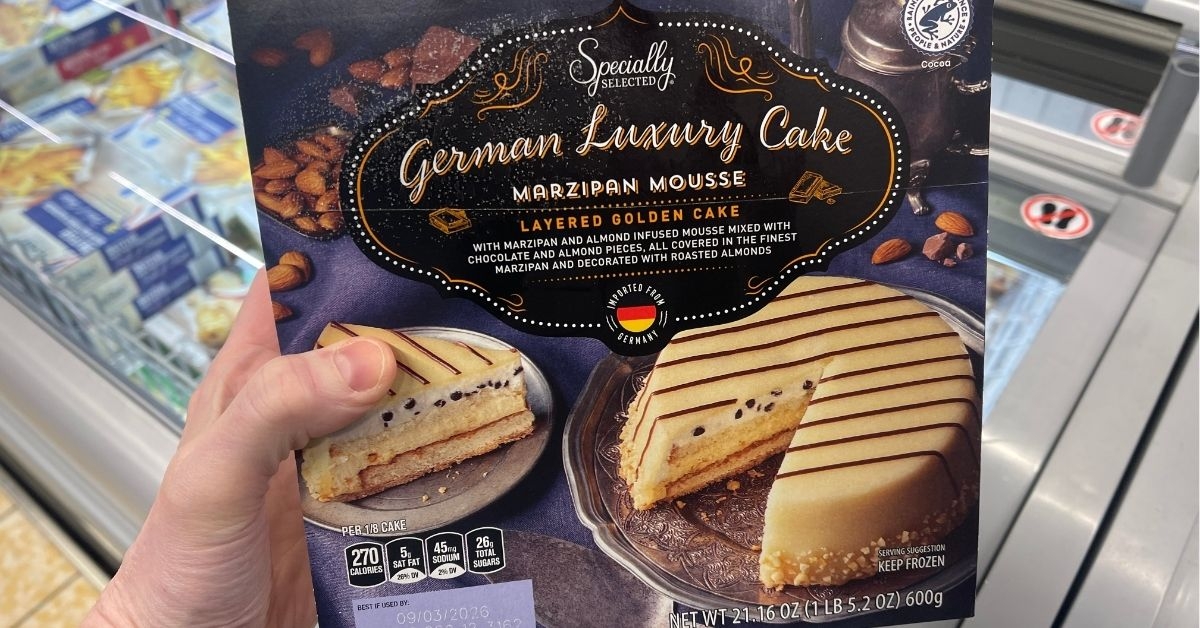 specially selected german marzipan mousse luxury cake