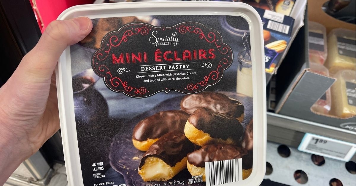 specially selected mini eclairs