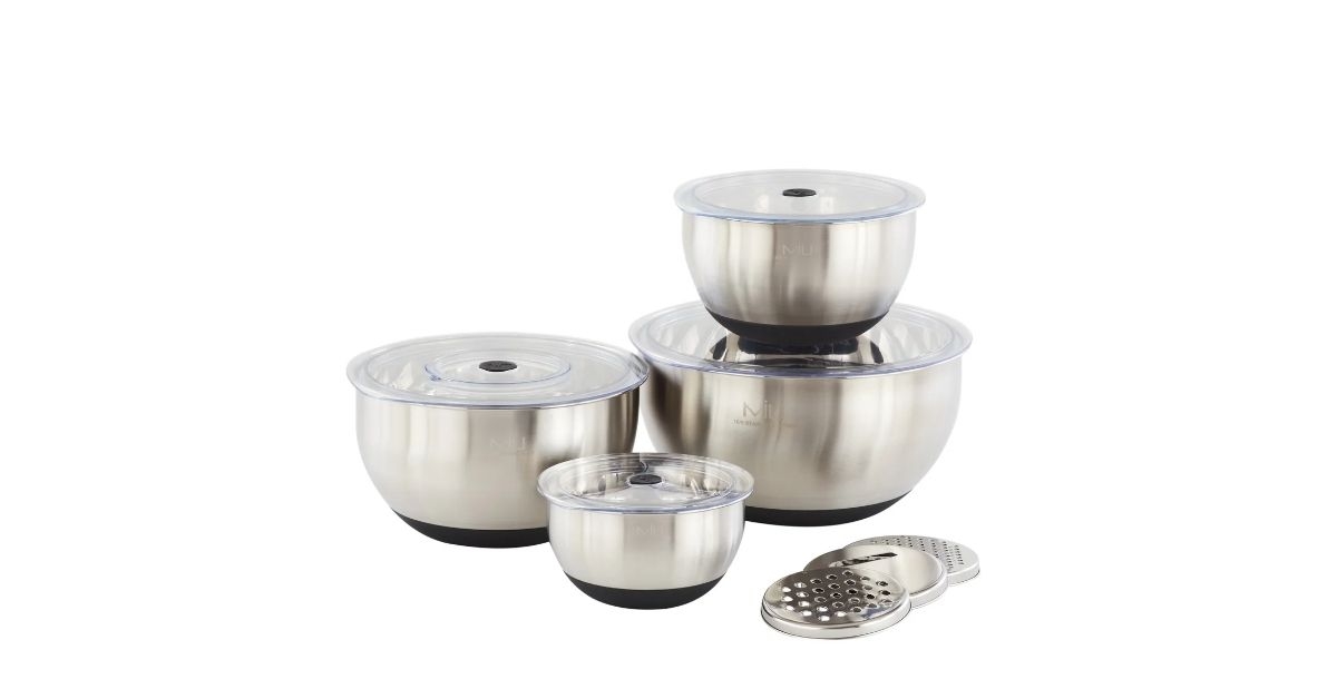 MIU Stainless Steel Mixing Bowls with Graters