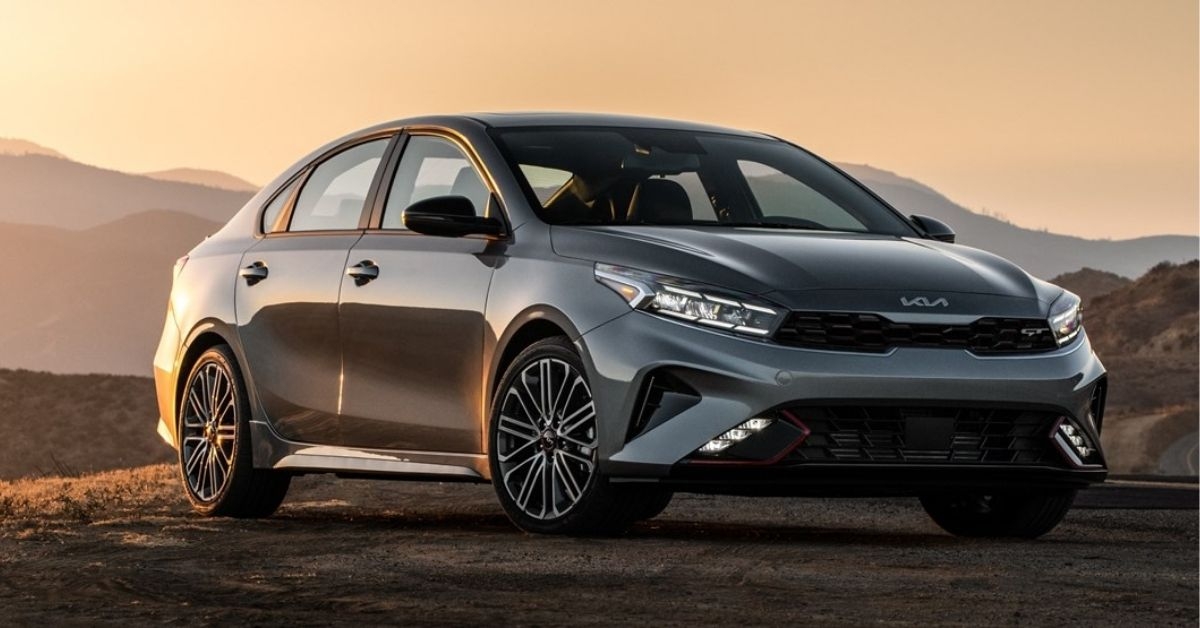 kia forte on a sunset