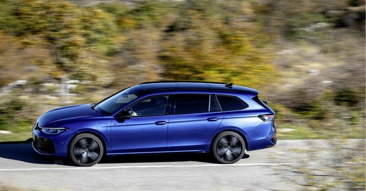 blue volkswagen passat
