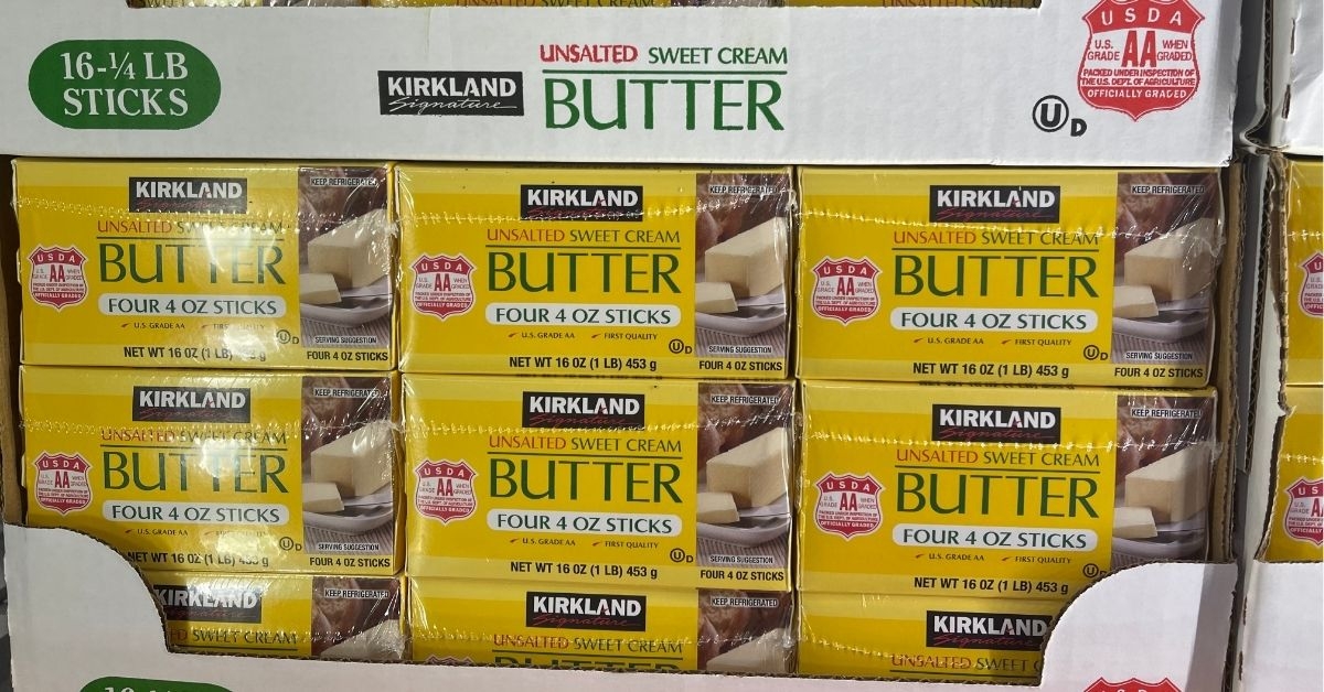 a pile of unsalted butter