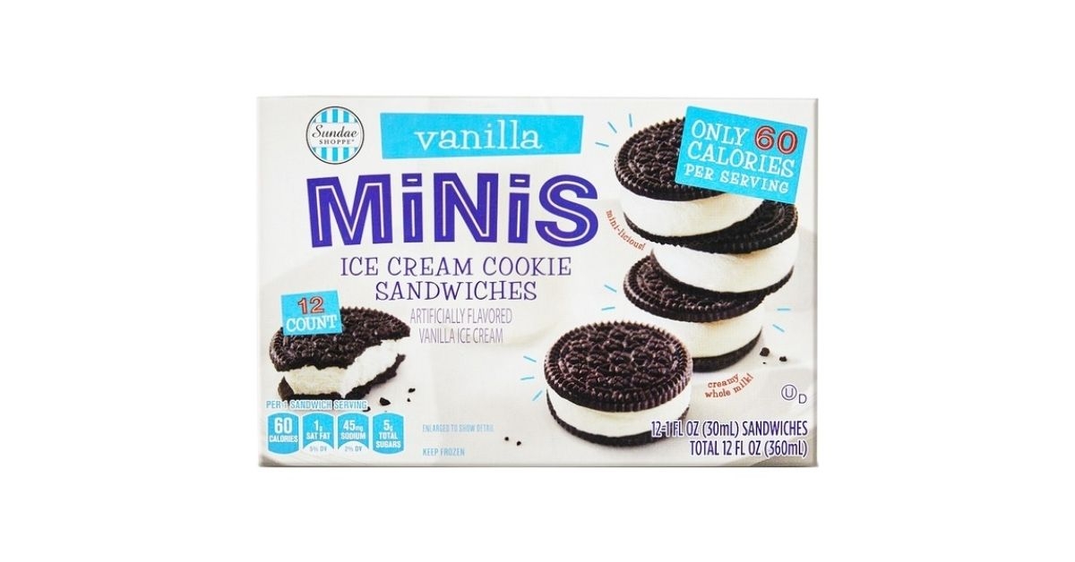 sundae shoppe mini ice cream cookie sandwiches