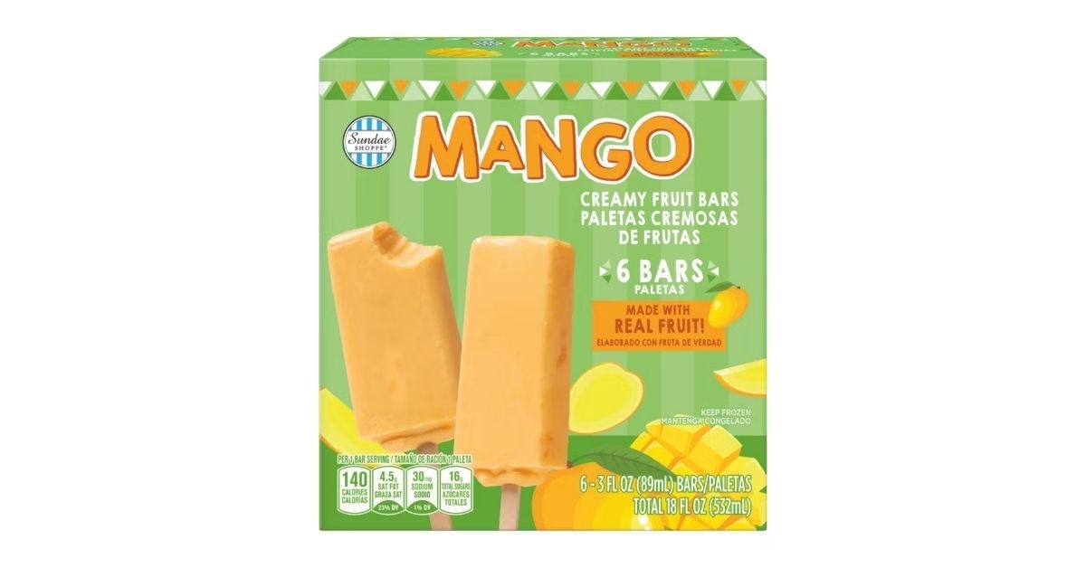 sundae shoppe premium mango ice cream bars