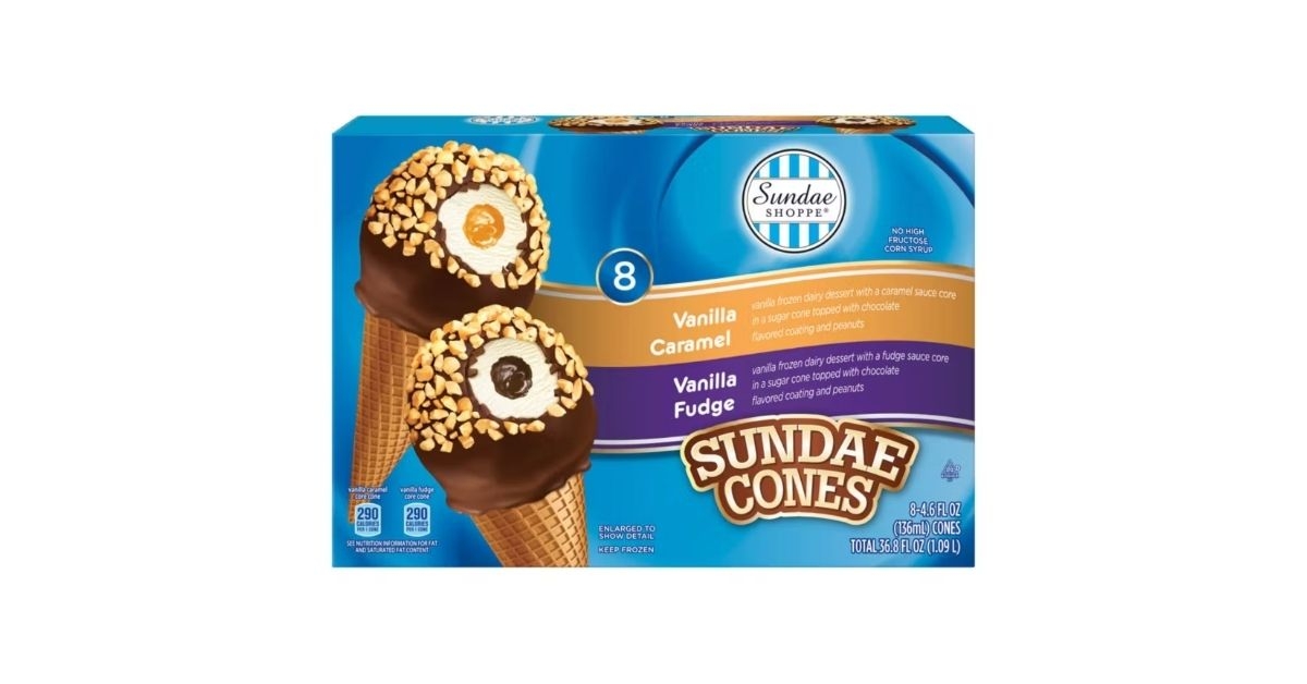 sundae shoppe vanilla caramel fudge sundae cones