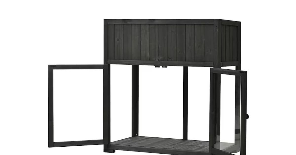 jujabu raised black compact garden greenhouse