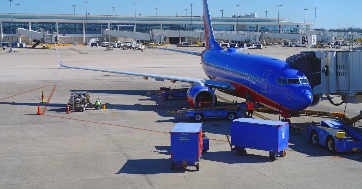 view of an airplane