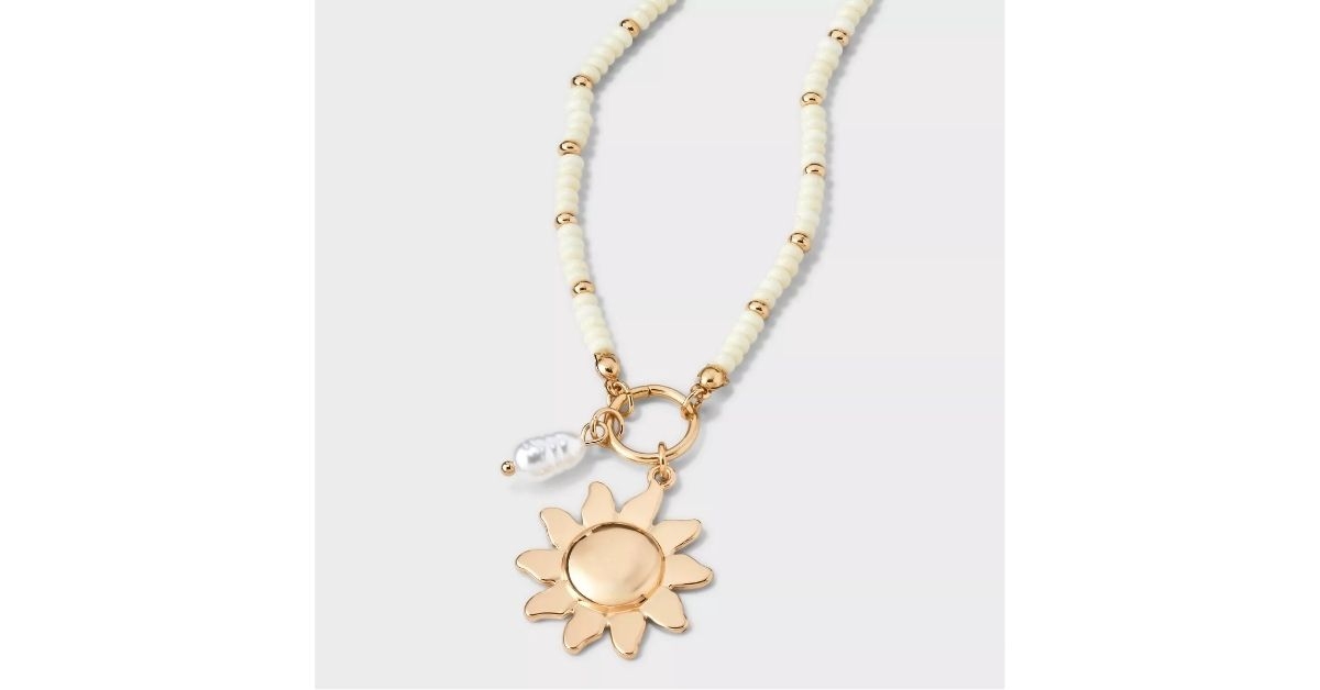 sun charm pendant necklace