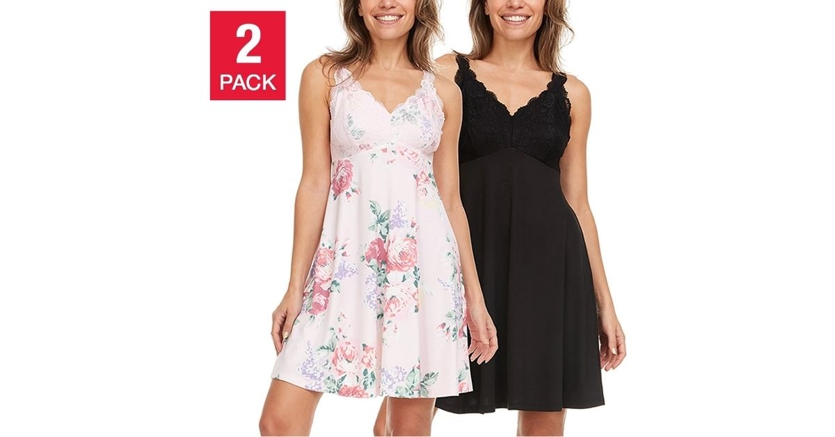flora nikrooz womens chemise 2 pack