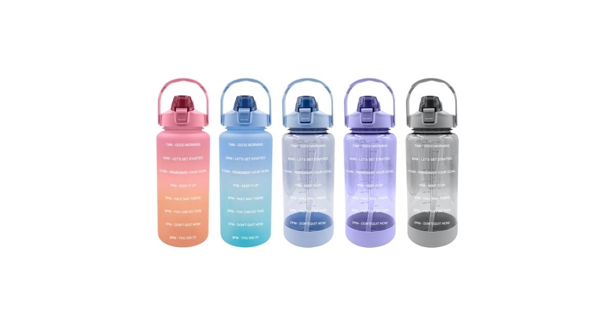 motivation and time stamp water bottle